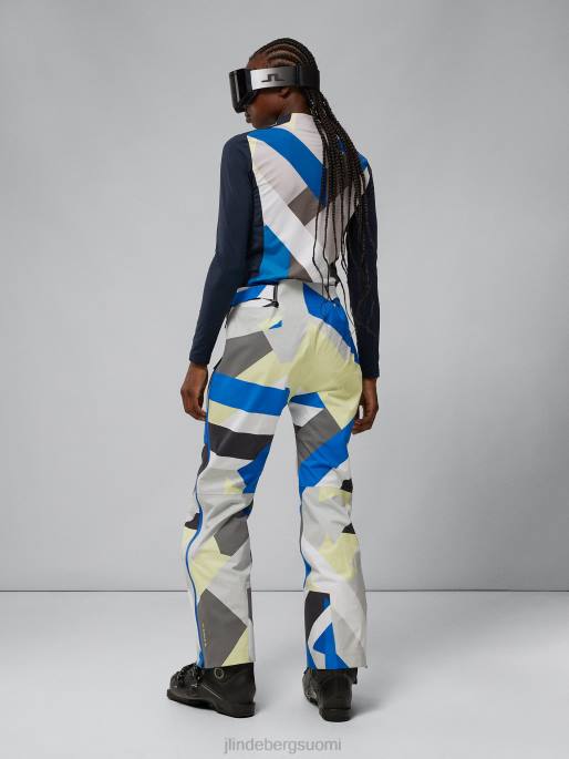 J.Lindeberg ilmaprinttikuorihousut naiset harmaa lippu tilkkutäkki 4VD02059 vaatetus