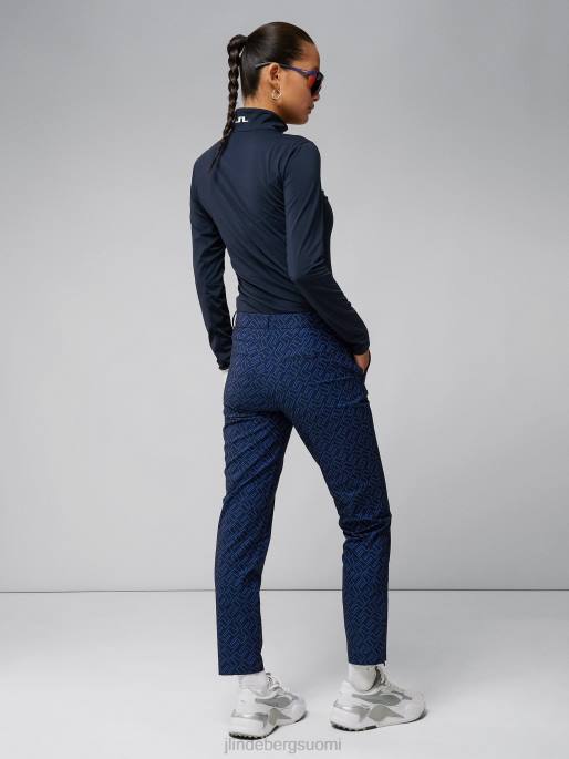 J.Lindeberg pia print housut naiset merensinisen sillan monogrammi 4VD02773 vaatetus