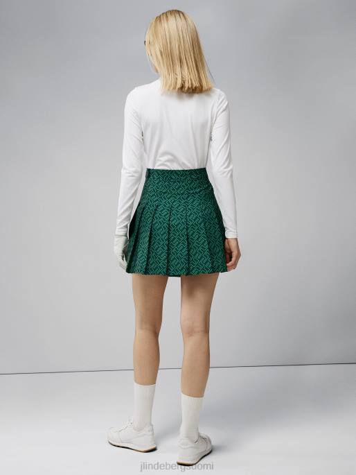 J.Lindeberg adina print hame naiset klassinen vihreä siltamonogrammi 4VD02685 vaatetus