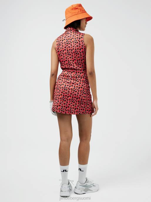 J.Lindeberg amelie mid print golfhame naiset haalistunut ruusueläin 4VD02716 vaatetus