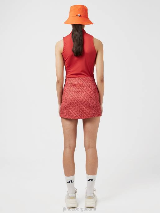 J.Lindeberg amelie print golfhame naiset haalistunut ruususiltamonogrammi 4VD02722 vaatetus