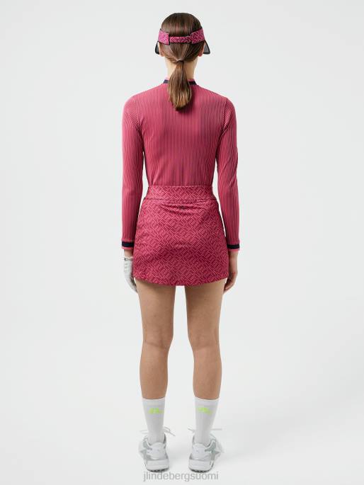 J.Lindeberg amelie print golfhame naiset kuuma pinkki siltamonogrammi 4VD02723 vaatetus