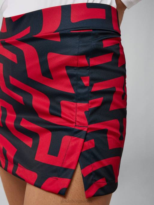 J.Lindeberg amelie print hame naiset siltapyörre punainen 4VD02662 vaatetus