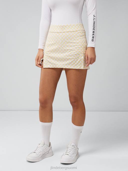 J.Lindeberg amelie print hame naiset valkoinen monogrammi tarkistus 4VD02665 vaatetus