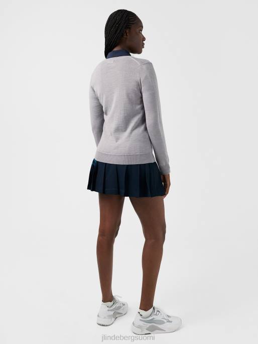 J.Lindeberg amaya V-kaula-aukkoinen golfpusero naiset harmaa melansi 4VD02837 vaatetus