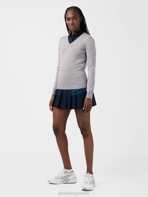 J.Lindeberg amaya V-kaula-aukkoinen golfpusero naiset harmaa melansi 4VD02837 vaatetus