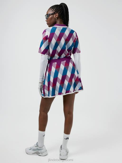 J.Lindeberg anais golfneulepusero naiset valkoinen argyle 4VD02831 vaatetus