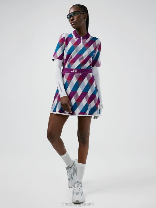 J.Lindeberg anais golfneulepusero naiset valkoinen argyle 4VD02831 vaatetus