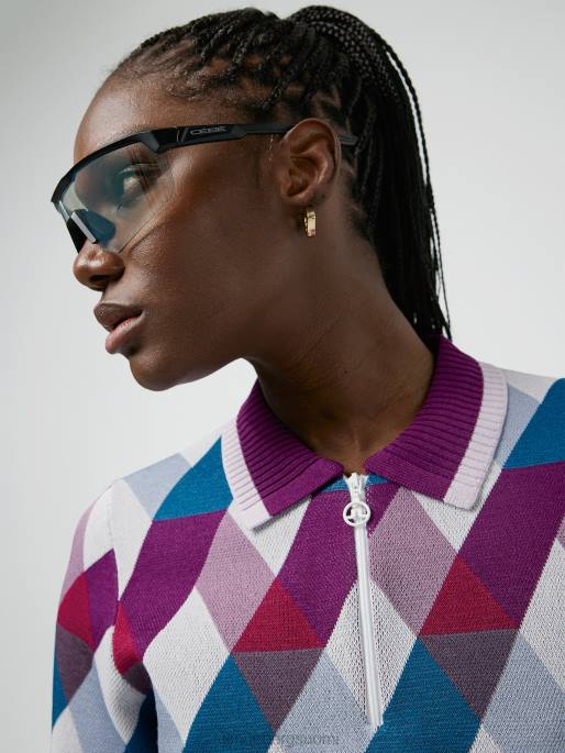 J.Lindeberg anais golfneulepusero naiset valkoinen argyle 4VD02831 vaatetus