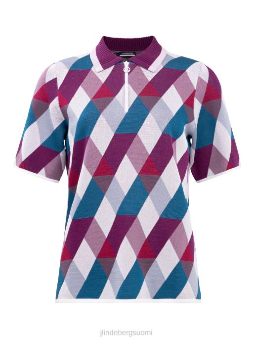 J.Lindeberg anais golfneulepusero naiset valkoinen argyle 4VD02831 vaatetus