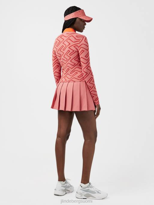 J.Lindeberg odessa golfneuletakki naiset haalistunut ruususiltamonogrammi 4VD02833 vaatetus