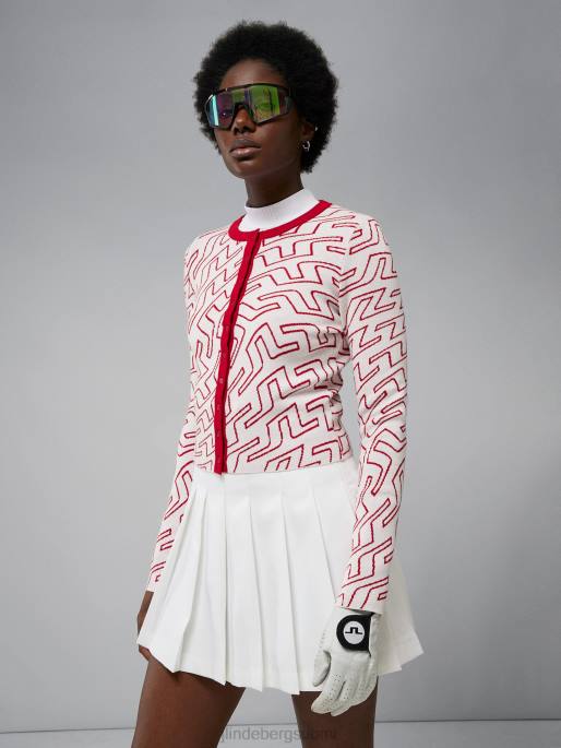 J.Lindeberg odessa neuletakki naiset siltapyörre valkoinen 4VD02829 vaatetus