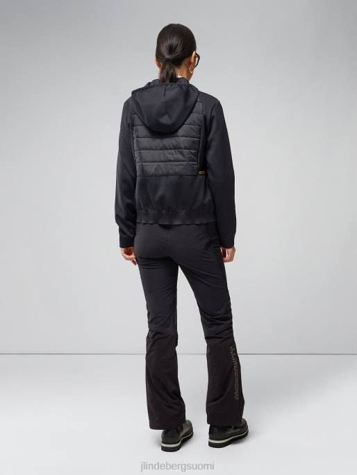 J.Lindeberg keisha hybridi hupullinen takki naiset musta 4VD02858 vaatetus