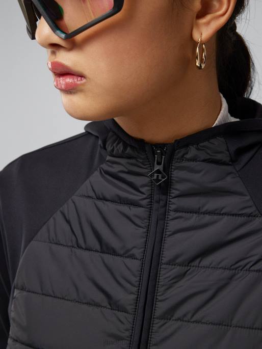 J.Lindeberg keisha hybridi hupullinen takki naiset musta 4VD02858 vaatetus