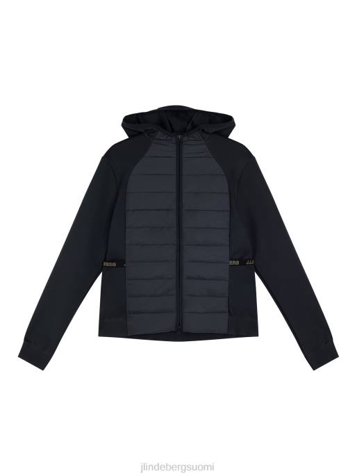 J.Lindeberg keisha hybridi hupullinen takki naiset musta 4VD02858 vaatetus