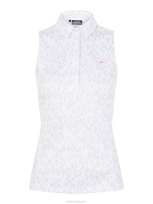 J.Lindeberg dena painettu golfpoolo naiset eläimen harmaa printti 4VD02647 vaatetus