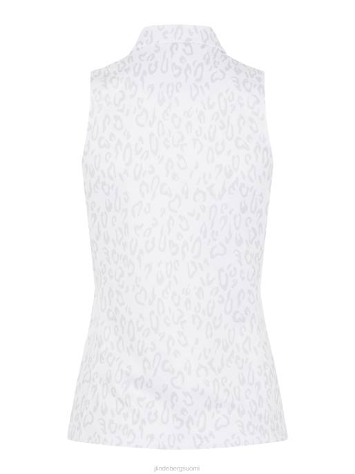 J.Lindeberg dena painettu golfpoolo naiset eläimen harmaa printti 4VD02647 vaatetus