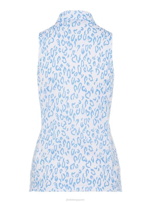 J.Lindeberg dena painettu golfpoolo naiset eläimen sininen printti 4VD02646 vaatetus