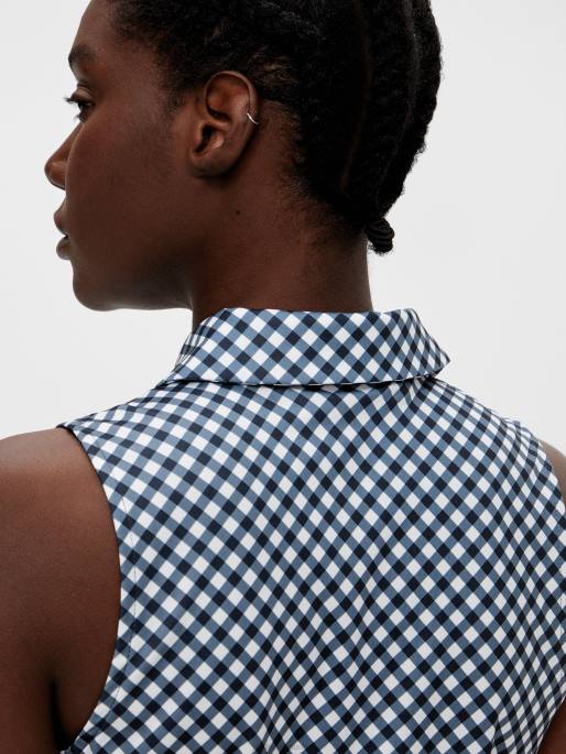 J.Lindeberg dena painettu golfpoolo naiset gingham printti 4VD02648 vaatetus