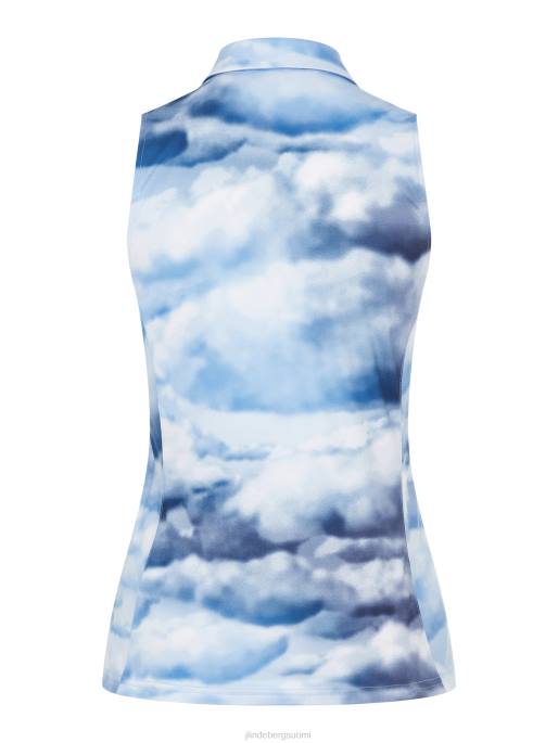 J.Lindeberg dena painettu golfpoolo naiset pilvensininen printti 4VD02649 vaatetus