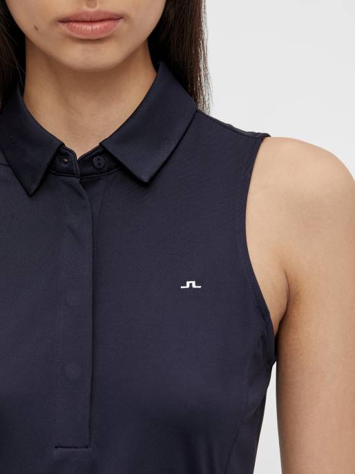 J.Lindeberg dena hihaton golfpaita naiset laivasto 4VD02652 vaatetus