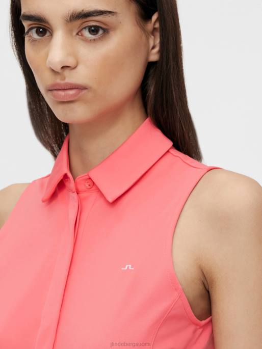 J.Lindeberg dena hihaton golfpaita naiset trooppinen koralli 4VD02654 vaatetus