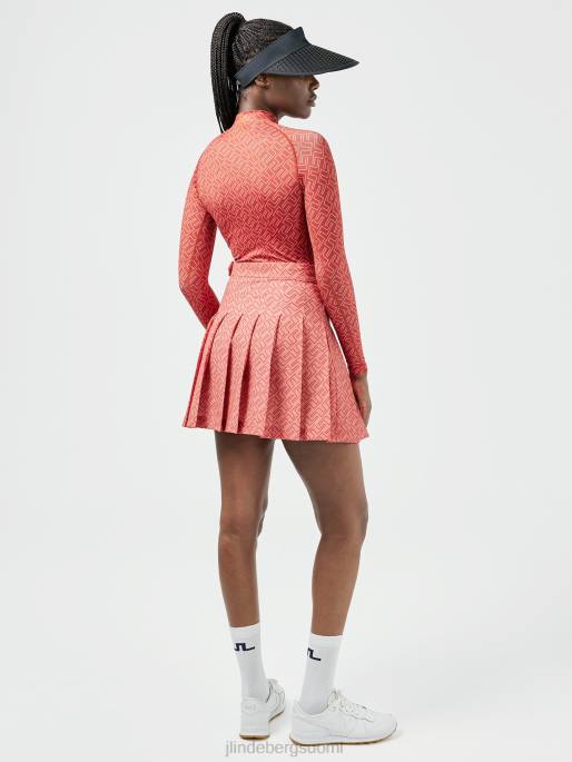 J.Lindeberg printtipakkaustopina naiset haalistunut ruususiltamonogrammi 4VD02630 vaatetus